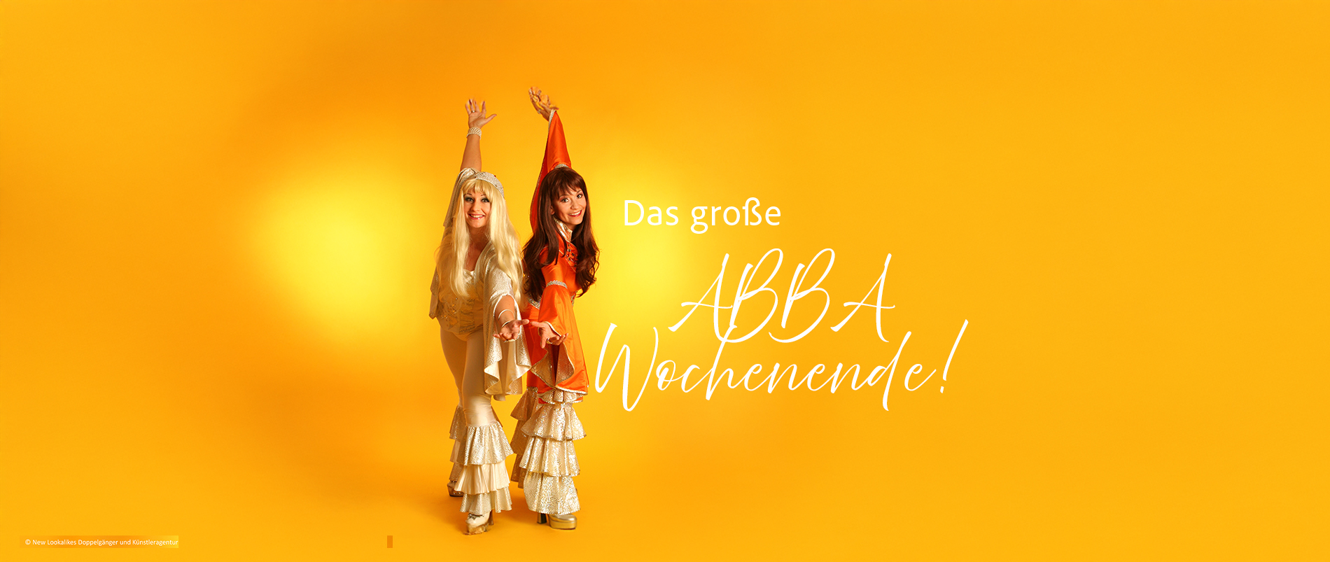 Schatten von Party feiernden Menschen und Silhouette einer Frau vor pinkem Hintergrund mit Lichtern, Text: Isetaler Schlager-Party mit Michel van Dam.